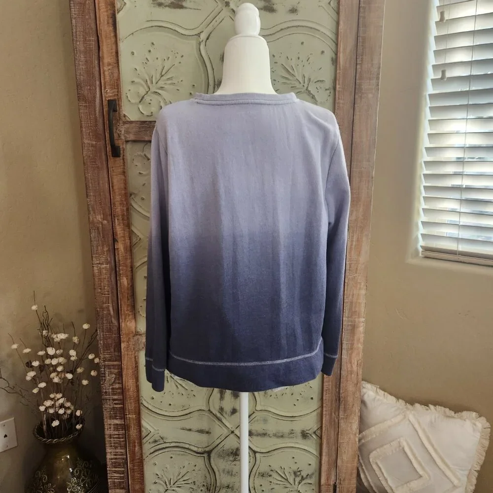 Kim Rogers Purple Ombre Long Sleeve Crew Neck Sweatshirt | Large - Picture 4 of 7
